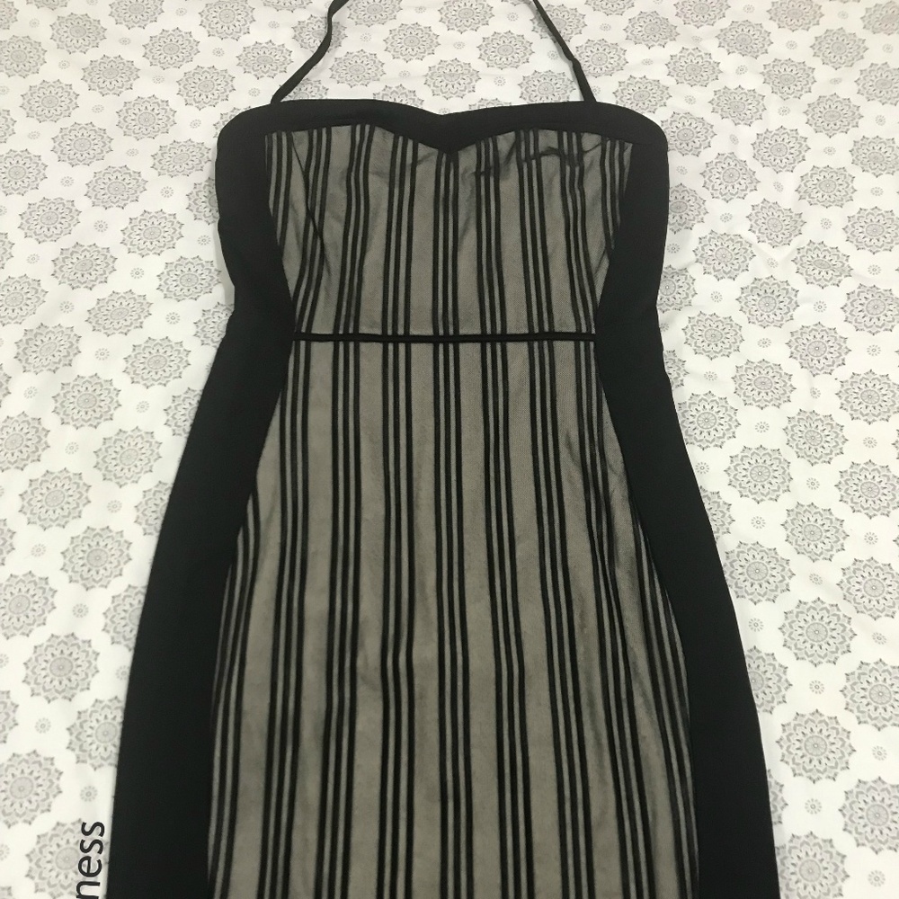 Nikibiki Black Striped Strapless Dress Size M - Picture 3 of 7